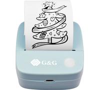 G&G Imprimante thermique directe GA-SD001BL Portable – 30/25/15 mm – Bleu ciel