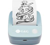 G&G Imprimante thermique directe GA-SD001BL Portable – 30/25/15 mm – Bleu ciel