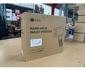 G&G GG-HH1001B Imprimante d'étiquetage Mobile avec écran Tactile de 4,3" pour étiquettes, Logo, écriture, Code-Barres, QR, Graphiques - Imprime sur Toutes Les Surfaces Solides telles Que Le Verre, Le