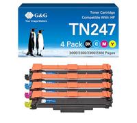 G&G Lot de 4 toners compatibles avec Brother TN-243CMYK MFC-L3750CDW TN-247