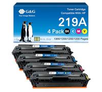 G&G MFP 3302FDWG Toner compatible avec HP 219A 219X avec puce pour HP Color Laserjet Pro MFP 3302FDWG 3302SDWG 3302FDNG 3202DW (W2190A W2191A W2192A W2193A)