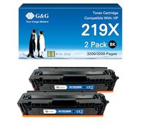G&G MFP 3302FDWG Toner compatible avec HP 219A 219X avec puce pour HP Color Laserjet Pro MFP 3302FDWG 3302SDWG 3302FDNG 3202DW (2W2190X)