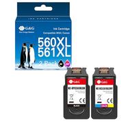 G&G PG-560XL CL-561XL Cartouches d'encre compatibles avec Canon 560 561 XL pour Canon Pixma TS5350i TS5351 TS5352 TS5353 TS7450 (couleur noire)