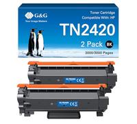 G&G Toner compatible avec Brother MFC-L2710DW TN2420 TN-2420 pour HL-L2350DW DCP-L2530DW MFC-L2710DN MFC-L2750DW HL-L2375DW HL-L2370DN (2 noirs)