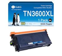 G&G Toner compatible avec Brother TN3600XL TN3600 TN3600XXL pour Brother HL-L5210DN MFC-L5710DW MFC-L5710DN HL-L5210DW DCP-L5510DW avec puce (TN3600XL)