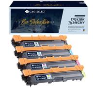 G&G Toner remplace Brother TN-242BK/TN-246CMY compatible pack bundle noir, cyan, magenta, jaune TN-242BK/TN-246C/TN-246M/TN-246Y