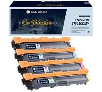 G&G; Toner remplace Brother TN-242BK/TN-246CMY compatible pack bundle noir, cyan, magenta, jaune TN-242BK/TN-246C/TN-246M/TN-246Y GS-B242-4P