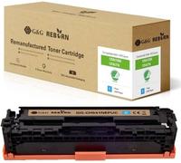 G&G; Toner remplace Canon 125A, 128A, 131X, 716C, 731C compatible cyan 1400 pages Reborn remanufactured 21202