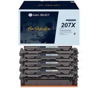 G&G Toner remplace HP 207X compatible pack bundle noir, cyan, magenta, jaune W2210X(207X)/W2211X(207X)/W2213X(207X)/W2212X(207X)