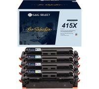 G&G Toner remplace HP 415X compatible pack bundle noir, cyan, magenta, jaune W2030X/W2031X/W2033X/W2032X GS-H415X-4P