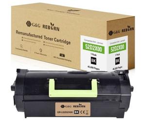 G&G Toner remplace Lexmark 522X compatible noir 45000 pages Reborn remanufactured 21310