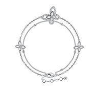 G&GEMSJEW Bracelet à maillons en oxyde de zirconium 5A pour femme plaqué rhodium ou plaqué or 14 carats, cadeau pour femme, cadeau de fête des mères avec coffret cadeau, One Size, Laiton, Oxyde de