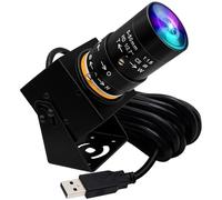 G Global Shutter Caméra USB Zoom manuel Webcam 5 MP 50 fps Caméra PC haute vitesse 5-50 mm Mise au point variable CS Mount Web Camera 1440P 60 fps Lightburn Camera UVC Varifocal Telecam (zoom 10X)