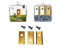 G greengrass tools Lot de 30 lames de rechange compatibles avec Worx Landroid, Ecovacs GOAT, Einhell, LandXCape, Practixx, Scheppach, Kress Lames de robot tondeuse en titane LongLife [1 trou