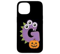G Halloween Monstre Citrouille Lettre Fun Coque pour iPhone 15