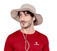 G-HEAT - Chapeau Rafraîchissant Anti-UV UPF50+ | Léger, Respirant et Réutilisable | Idéal pour Soleil, Été, Randonnée, Jardinage, Activités Extérieures (FR/ES, Alpha/Lettres, Taille Unique, Beige)