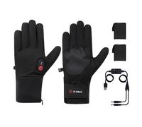 G-HEAT - Gants Chauffants Confort - Mixtes - Tactiles - Résistants - Déperlants. Usages : Loisirs, Travail, Personnes souffrant du Froid. Fournis avec 1 Paire de Batteries, câble de Recharge
