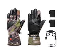 G-HEAT - Gants de Chasse Chauffants Approche - Mixtes - Doigtier Amovible - Résistants - Bonne préhension - Coupe-Vent - Etanches. Fournis avec 1 Paire de Batteries et câble de Recharge