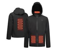 G-HEAT - Veste chauffante avec capuche - Mixte - Imperméable - Coupe-vent - Doublure polaire. Usages : ville, outdoor, travail, activités de plein air.. Fournis avec batterie et câble de recharge