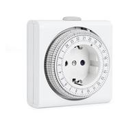 G-Homa Minuteur Mécanique de Prise, Horloge Analogique pour Intérieur avec 96 Segments, Intervalle de Commutation de 15 min, Cycle Quotidien ON/OFF, pour Décoration de Noël, Sécurité pour Enfants