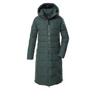 G.I.G.A. DX Femme Manteau matelassé/parka matelassée/manteau fonctionnel en aspect duvet avec capuche GW 88 WMN QLTD CT, dunkel blaugrün, 36, 43534-000