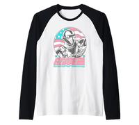 G.I. Joe Classic Snake Eyes with American Flag Portrait Manche Raglan