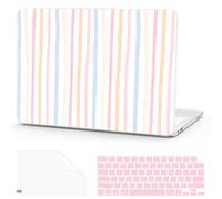 G JGOO Compatible avec MacBook Neo Case 33 cm version 2026 A3404 | Coque rigide en plastique pour ordinateur portable Mac Neo avec protection clavier et protection d'écran Motif rayures