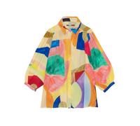 G.Kero, Femme, Blouses et Chemises, Multicolore, Taille: 36 FR Chemisier Jaune Évasé avec Manches Bouffantes