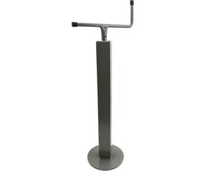 G.L.D. Forniture Servotimon pour remorques agricoles avec manivelle Supérieure Pied d'appui Course Vis 210 mm Tuyau extérieur : 40 x 40 mm, Hauteur totale 532 mm. Charge statique maximale 200 kg