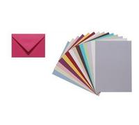 Lalo 21402L - Un paquet de 25 enveloppes doublées gommées 11,4x16,2 cm, Vergé de France, Bleu