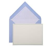G. Lalo 32602L - Un Sachet de Correspondance en Papier Vergé Bleu comprenant 10 Cartes Simples 10,7x15,2 cm 300g et 10 Enveloppes Doublées C6 11,4x16,2 cm