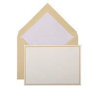 G.Lalo - Ensemble 10 Cartes bordées + Enveloppes C6 11,4x16,2cm Vergé Champagne G