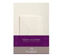 G. Lalo 61800L Ensemble 10 feuilles et 5 enveloppes Vélin pur coton format A4, 30 x 22.60 x 0.50 cm, Crème