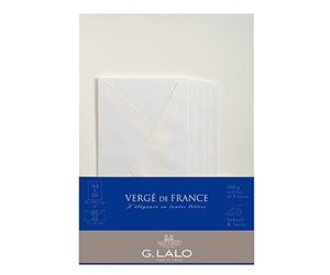 G. Lalo 62716L Ensemble 10 feuilles et 5 enveloppes Verge de France format A4, 30 x 22.60 x 0.50 cm, Ivoire