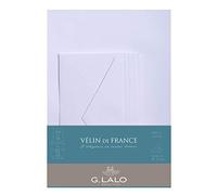 G. Lalo 63000L Ensemble 10 feuilles et 5 enveloppes Vélin de France format A4, 30 x 22.60 x 0.50 cm, Blanc