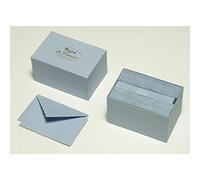 G. Lalo 92302L - Un coffret ''Mode de Paris'' comprenant 30 Cartes Simples 9,7x15,2 cm 300g et 30 Enveloppes Doublées Fermeture Gommée aux bords dentelés 10x15,8 cm, Bleu