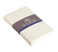 Lalo 21400L - Un paquet de 25 enveloppes doublées gommées 11,4x16,2 cm, Vergé de France, Blanc