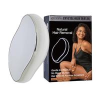 G.Liane Gomme à cheveux en cristal, épilateur indolore amélioré, appareil d'épilation efficace en verre nano et exfoliation de la peau, épilateur corporel pour homme et femme (argent)