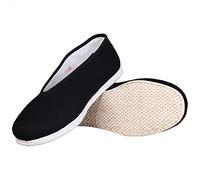 G-LIKE Chaussures chinoises Kungfu Beijing faites à la main en tissu de coton, chaussures traditionnelles pour hommes et femmes, chaussures décontractées Tai Chi plates décontractées, rond, 42 2/3 EU