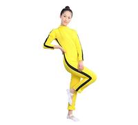 G-LIKE Combinaison d'arts Martiaux Jaune - Halloween Fighting Movie Costume Barboteuse Survêtement pour Enfants garçons Filles - - Jaune - 150 cm