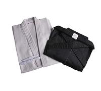 G-LIKE - Kimono d'art martiaux pour homme, Kendo/Aikido Keikogi Hakama, blanc/noir, XXS