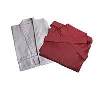 G-LIKE - Kimono d'art martiaux pour homme, Kendo/Aikido Keikogi Hakama, blanc/rouge, XL