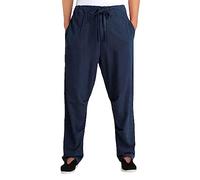 G-LIKE Pantalon d'entraînement Kung Fu en lin - Pantalon traditionnel chinois pour arts martiaux taichi wushu décontracté pour homme et femme, bleu marine, 41-44.5