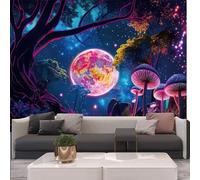 G-LIKE Tapisserie murale fluorescente réactive aux UV pour chambre à coucher, fête, plage, salon