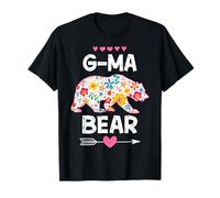 G-Ma Ours Mignon Floral fête des mères fête des mères Famille Assorti fête T-Shirt