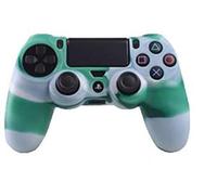 G-MOTIONS - Housse PS4 Noir - Housse en Silicone Haute qualité - Protection et Meilleur Grip pour Votre Manette PS4 (Blanc Vert)