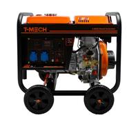 Générateur Diesel 2Kva à Cadre Ouvert 6CV Monophasé - Démarrage Facile - 2200W - 35H à 50% (1100Watt) - Panne d'électricité, Urgence, Chantier, Bâtiment[Entonnoir & Kit Outils GRATUITS]