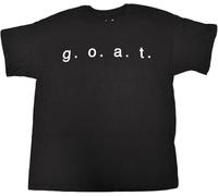 G.O.A.T. Goat Greatest of All Time T-Shirt Mens Black Tees Unisex Shirt(X-Large)