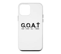 G.O.A.T God Over All Things Goat Jesus Christian Funny Citation Coque pour iPhone 12 Mini