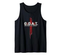 G.O.A.T God Over All Things Goat Jesus Christian Funny Citation Débardeur